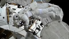 Astronauts set out on rare all-female spacewalk